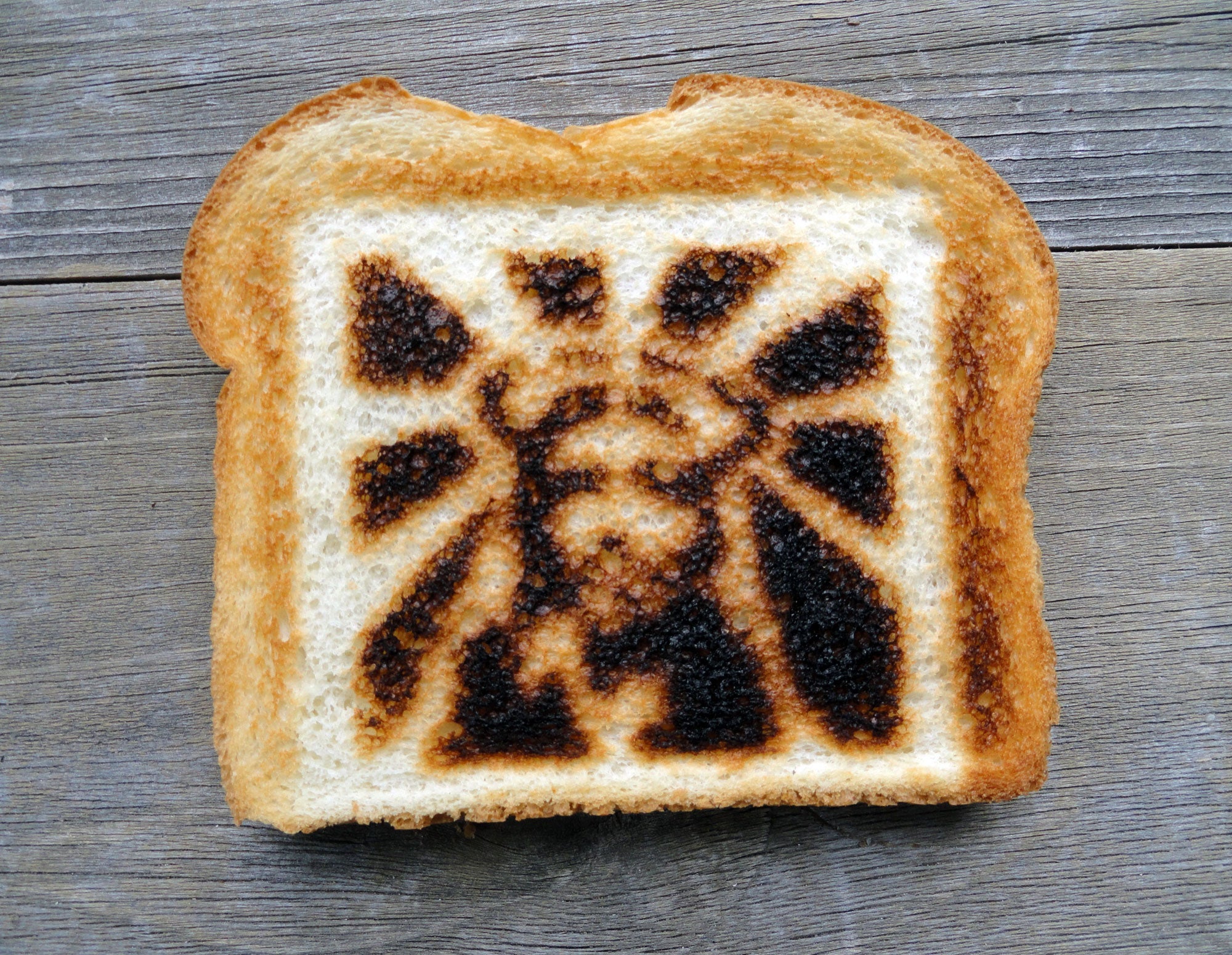 If you squint, you might see an image of Jesus in this slice of toast.