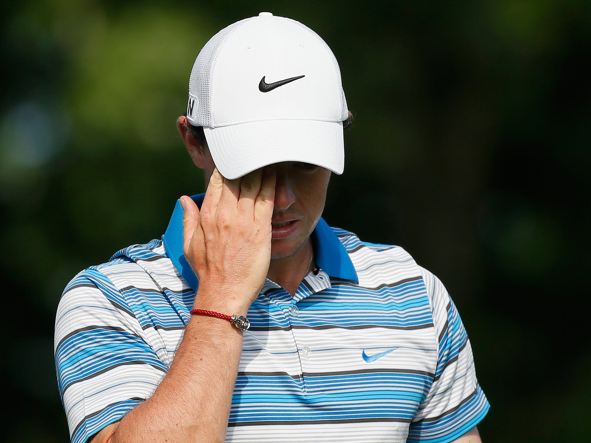 Rory McIlroy appears frustrated at The Players Championship at TPC Sawgrass