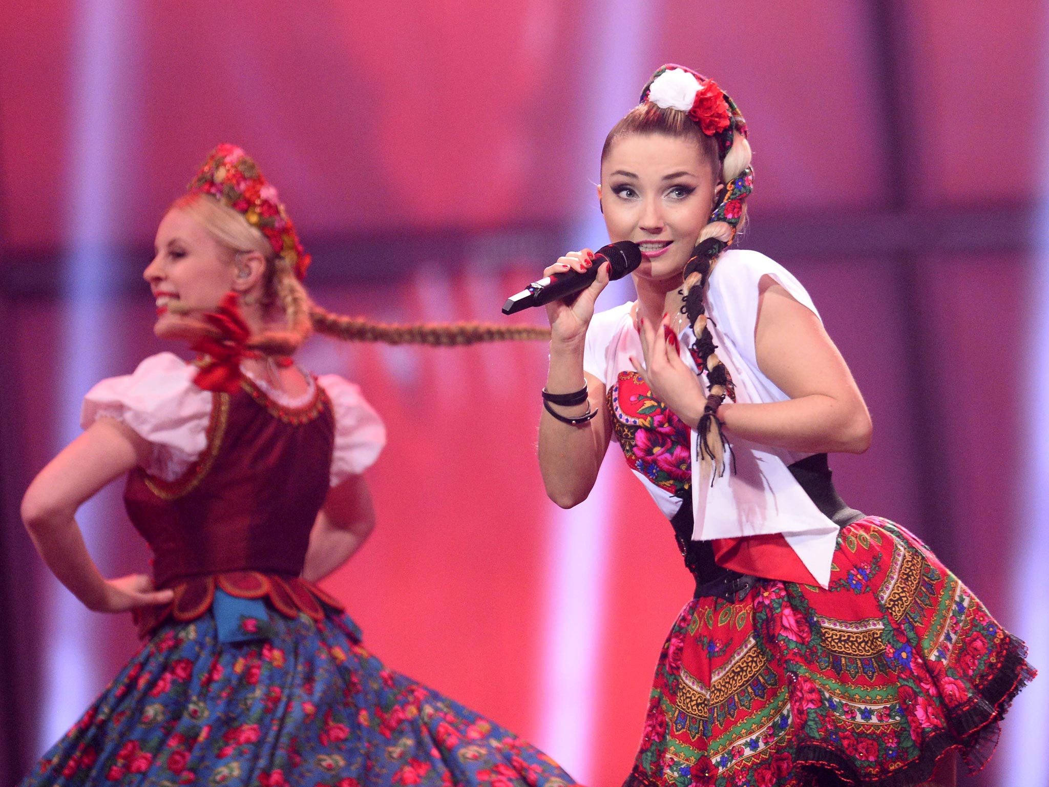 Cleo of Donatan & Cleo representing Poland performs during the Eurovision Song Contest 2014 Grand Final in Copenhagen, Denmark
