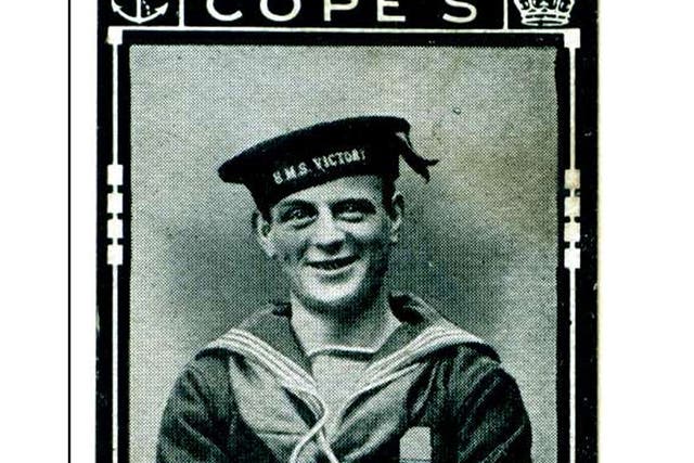 George Samson is celebrated on a cigarette card of the time