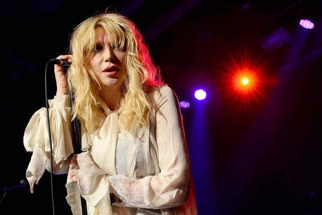 Courtney Love performs on stage inside the Hard Rock Hotel & Casino