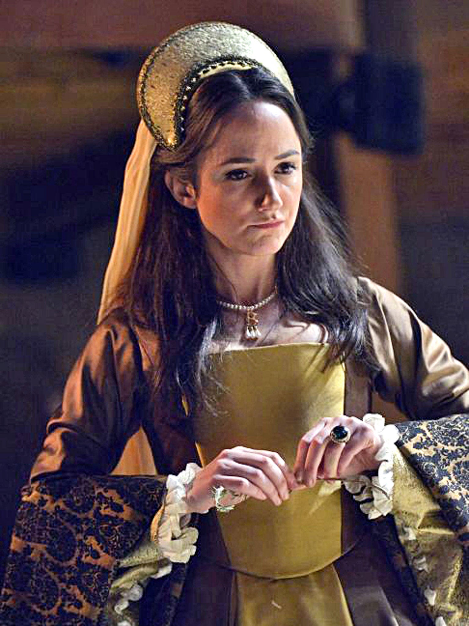 Howling succeess: Lydia Leonard as Anne Boleyn in 'Wolf Hall'