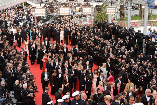 Film industry figures arrive on the Cannes Film Festival red carpet