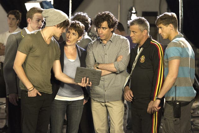 Jokers in the pack: Tamsin Greig, Stephen Mangan (centre) and Matt LeBlanc in ‘Episodes’