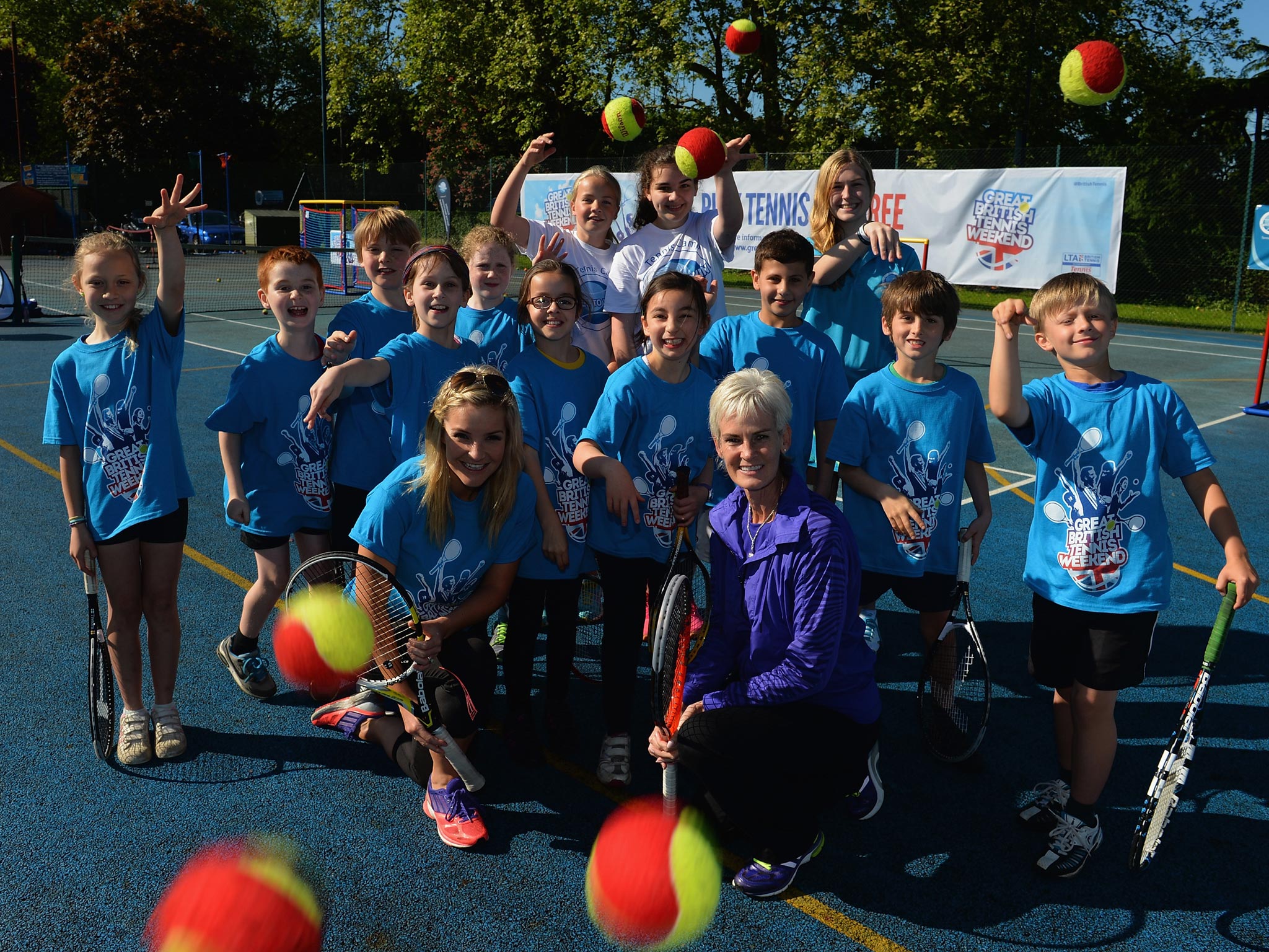 Judy Murray and TV presenter Helen Skelton launch Great British Tennis Weekends 2014