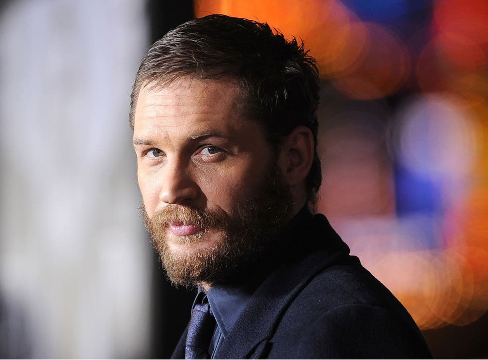 English actor Tom Hardy, known for his role as Bane in The Dark Knight Rises