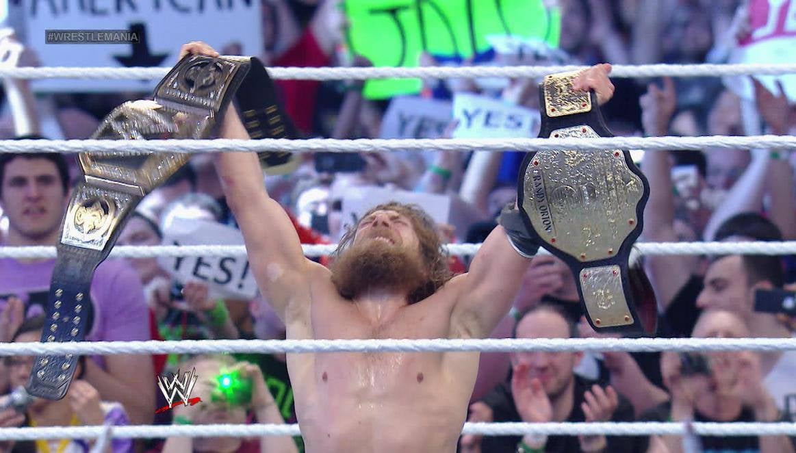 Bryan beat Randy Orton and Batista to the WWE titles
