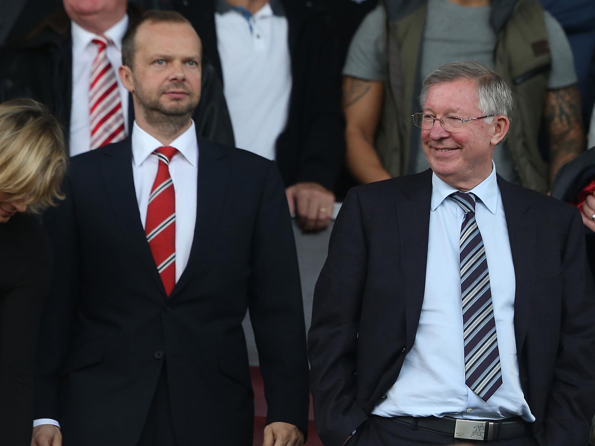Manchester United chief executive Ed Woodward and former manager Sir Alex Ferguson