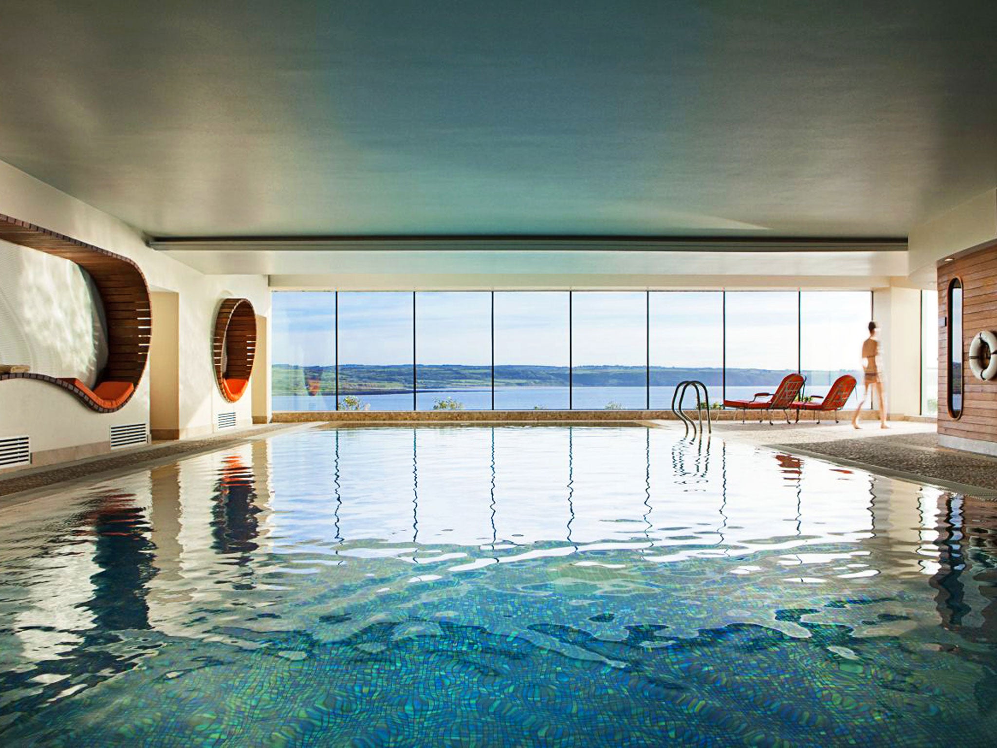 Pool with a view: a wall of glass means you miss nothing