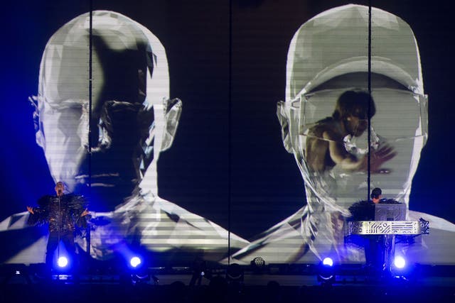 Pet Shop Boys perform on stage on 23 June, 2013 in Tel Aviv, Israel