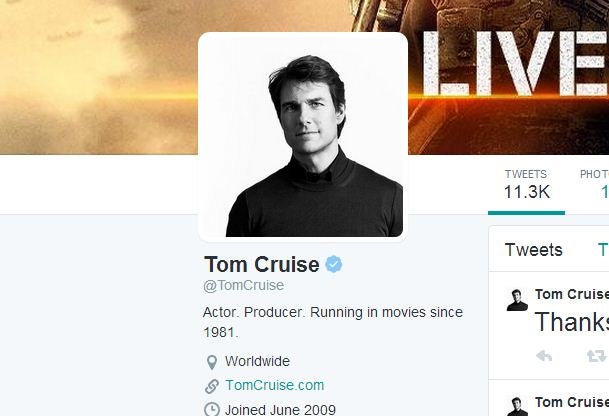 Tom's new Twitter bio