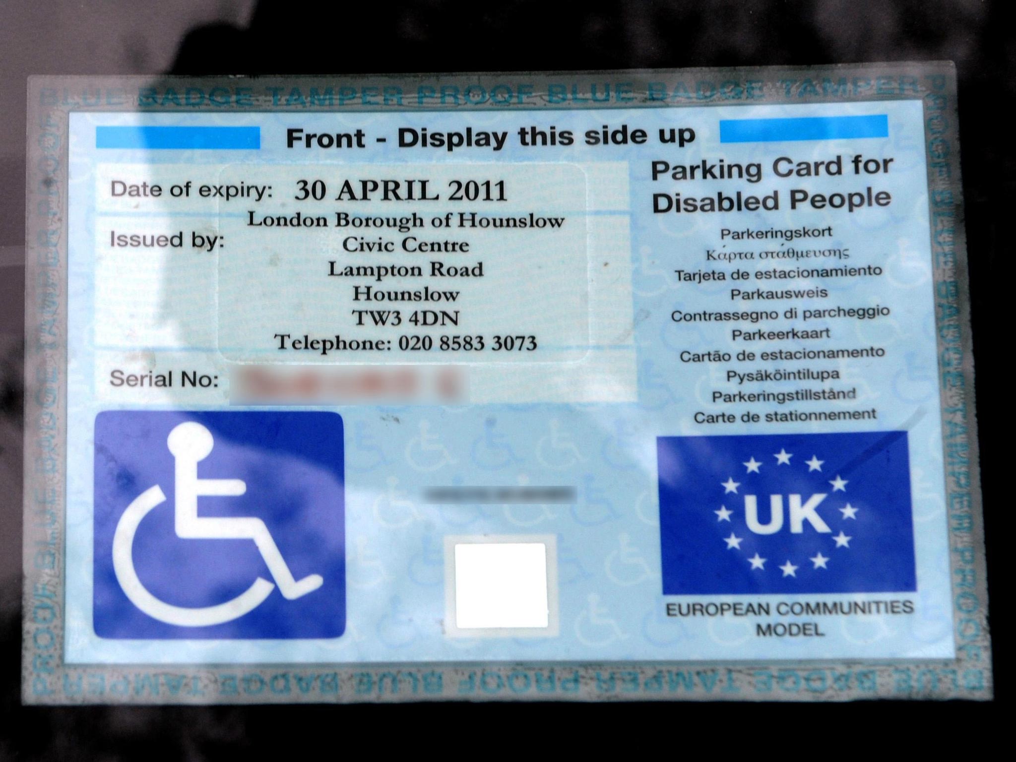 Siempre persona facultativo Blue badges: Theft of disabled parking permits quadruple, figures show |  The Independent | The Independent