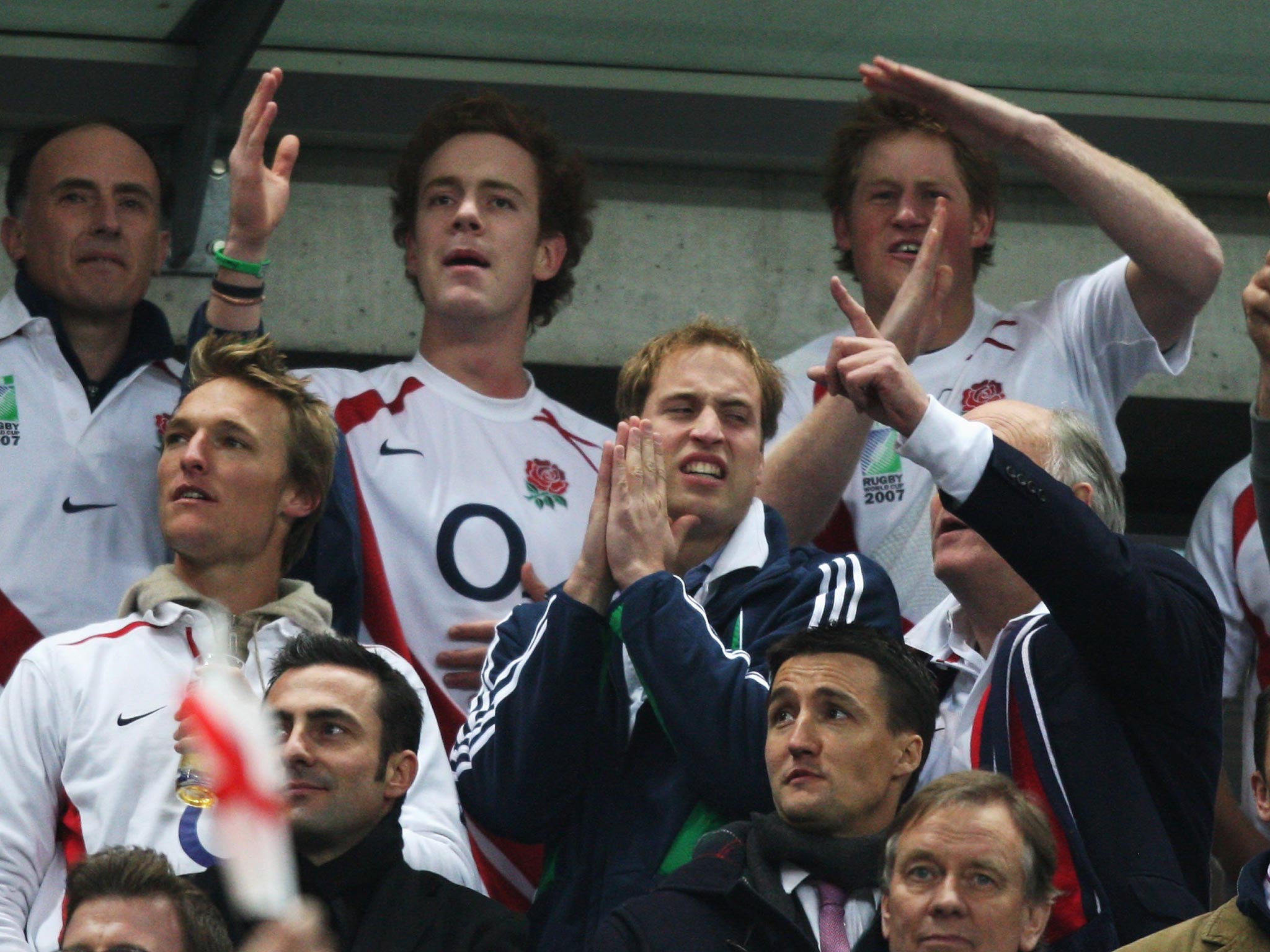 Princes William and Harry get into the swing at Twickenham