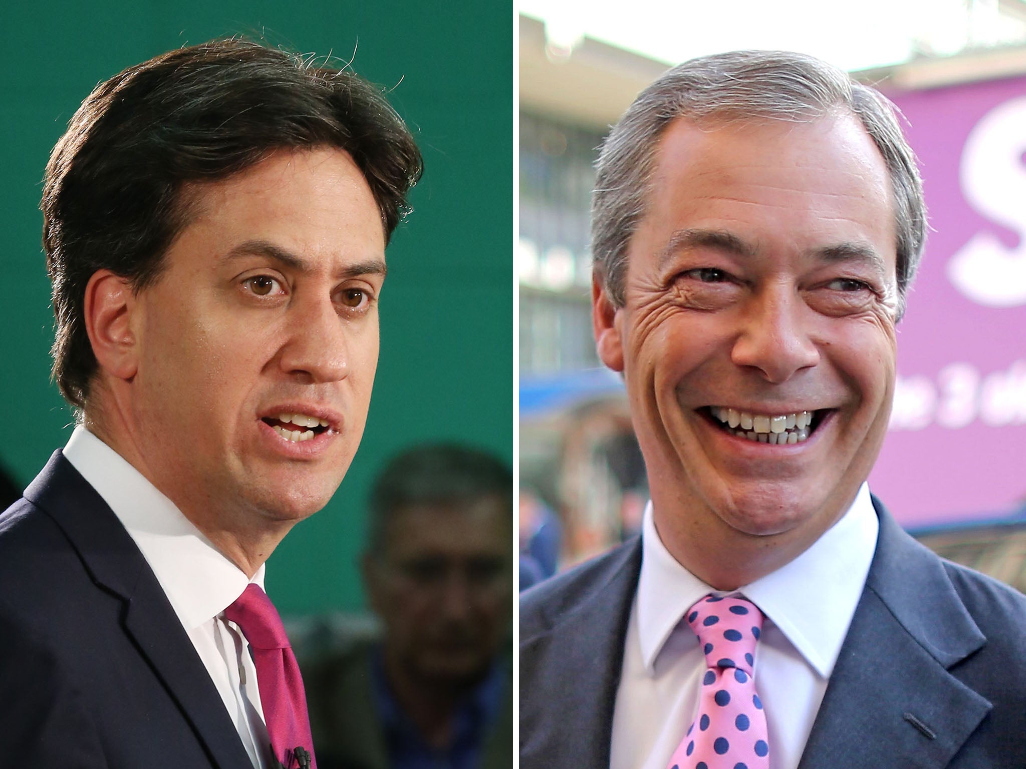 Ed Miliband has criticsed Ukip while on the campaign trail in Crawley
