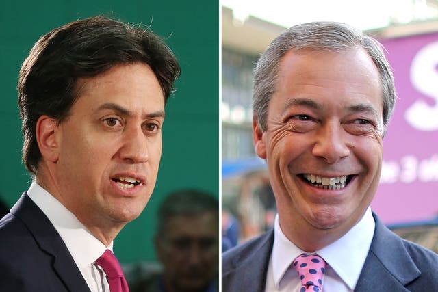 Ed Miliband has criticsed Ukip while on the campaign trail in Crawley