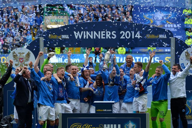 St Johnstone celebrate winning the Scottish Cup final