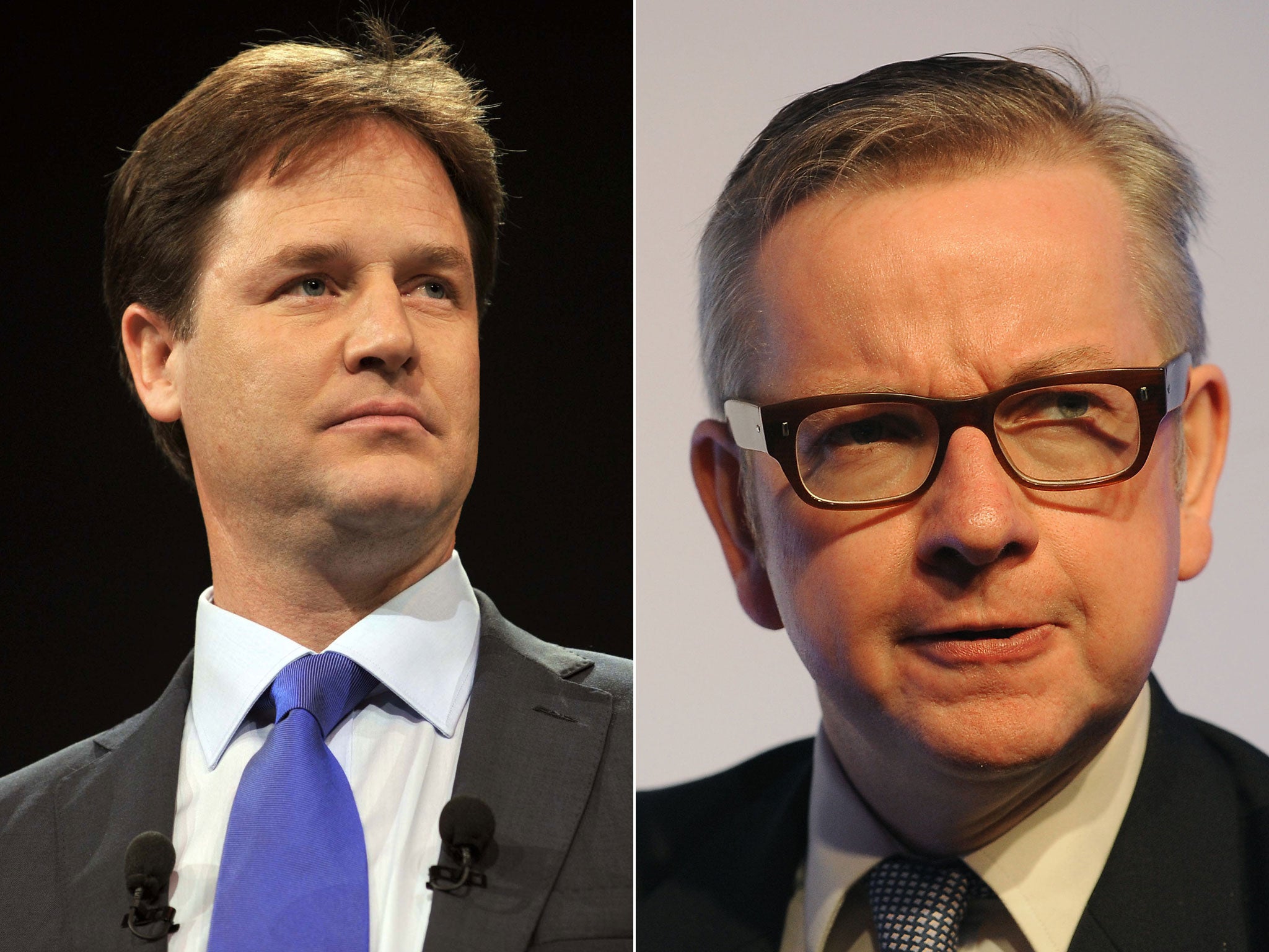 According to the blog posted by Dominic Cummings, all is not well between Nick Clegg and Micheal Gove