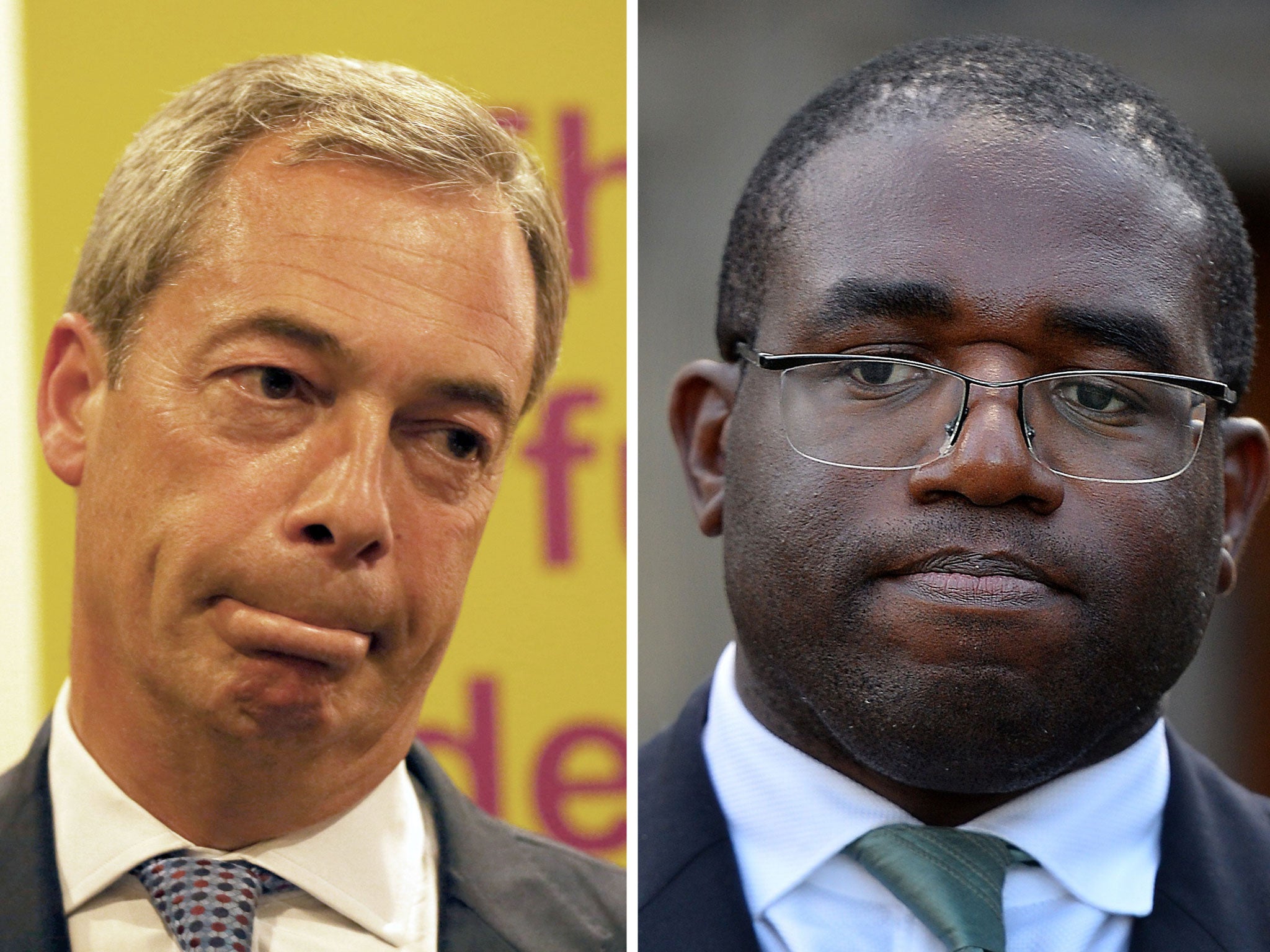 The Labour MP David Lammy (right) has accused Ukip leader Nigel Farage of being 'clearly a racist' after he said he would be 'uncomfortable' if a family of Romanians moved in next door