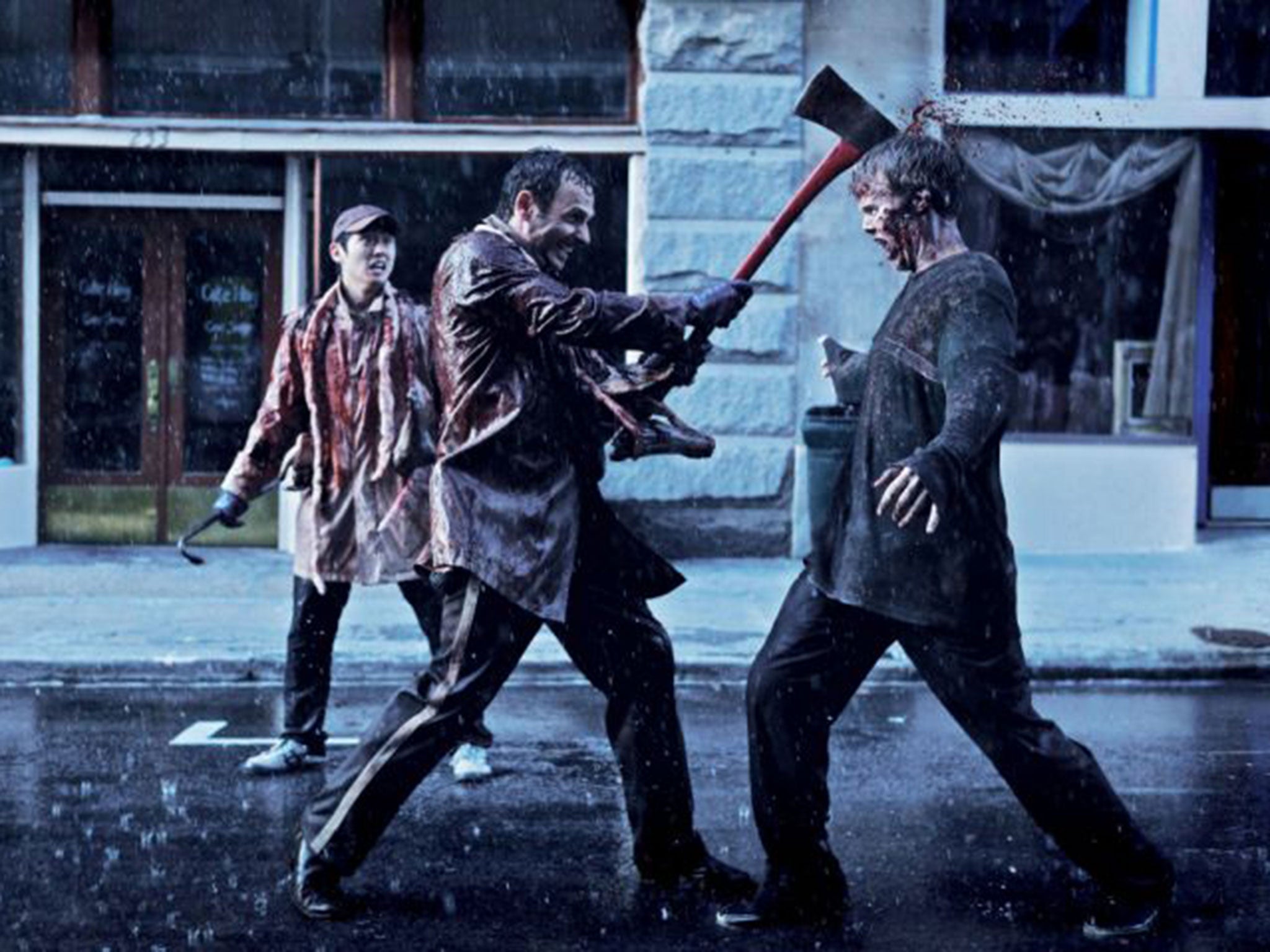 There will be blood: A graphic image from The Walking Dead