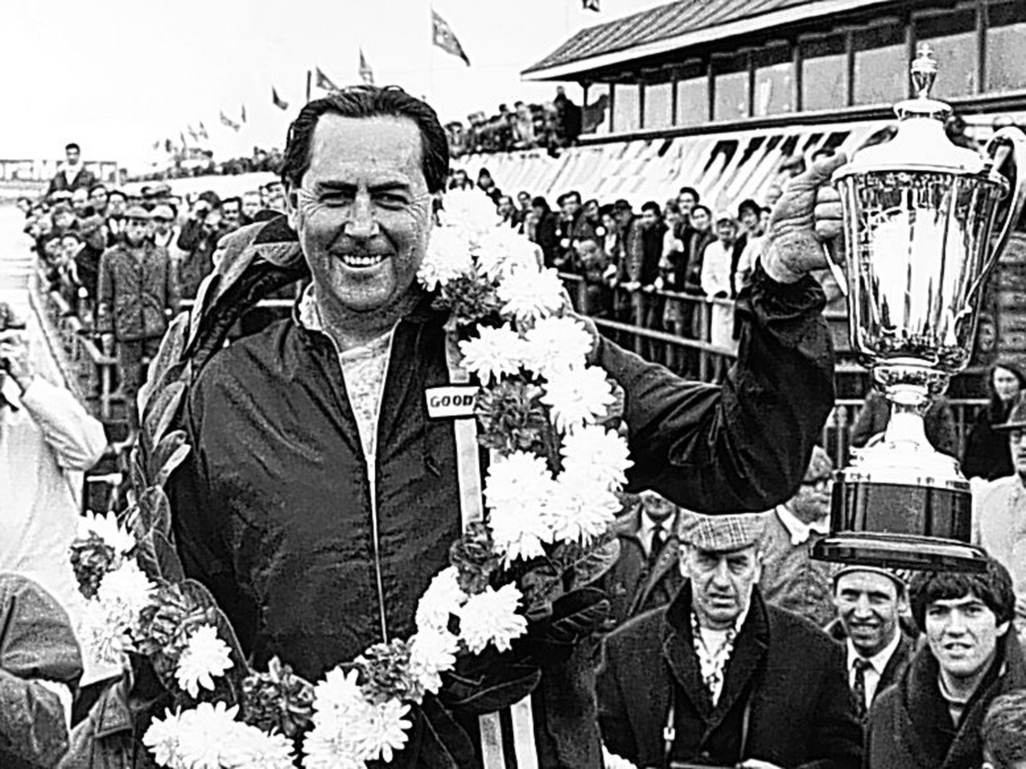 Brabham in 1969 after winning the International Trophy
Race at Silverstone