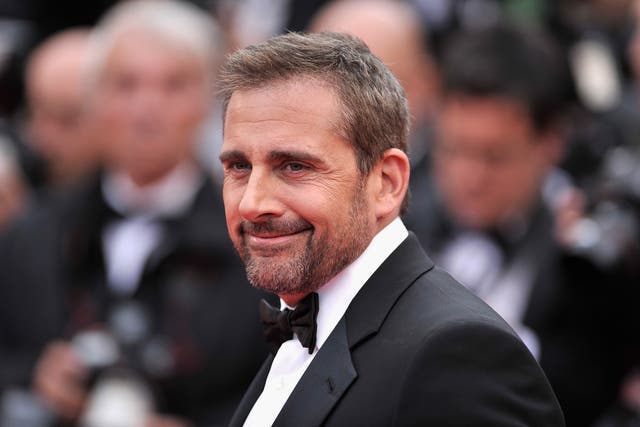 Steve Carell arrives at the premiere for his new film Foxcatcher