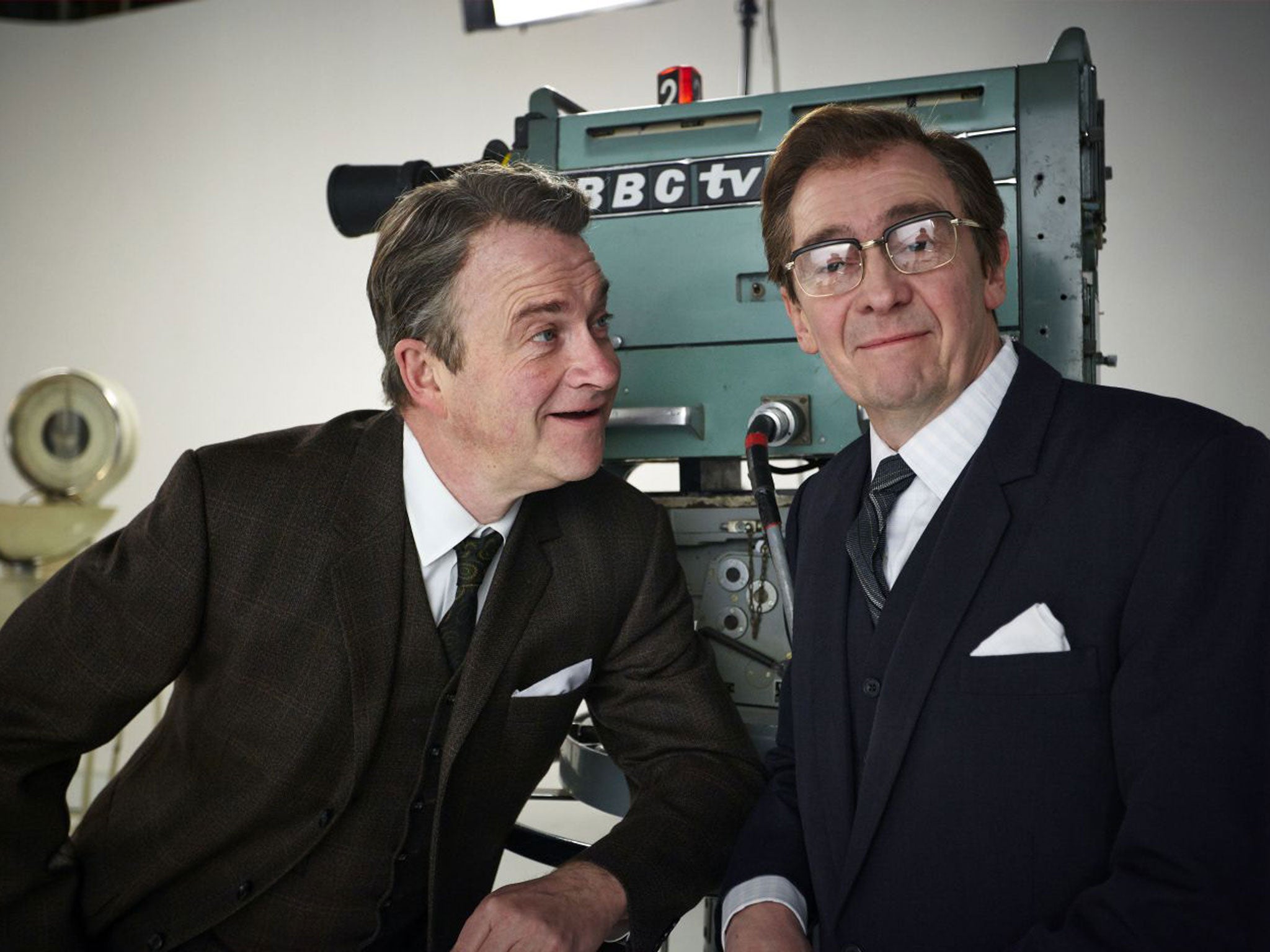 Suits you, sir: Harry Enfield and Paul Whitehouse in 'Harry & Paul's Story of the 2s'