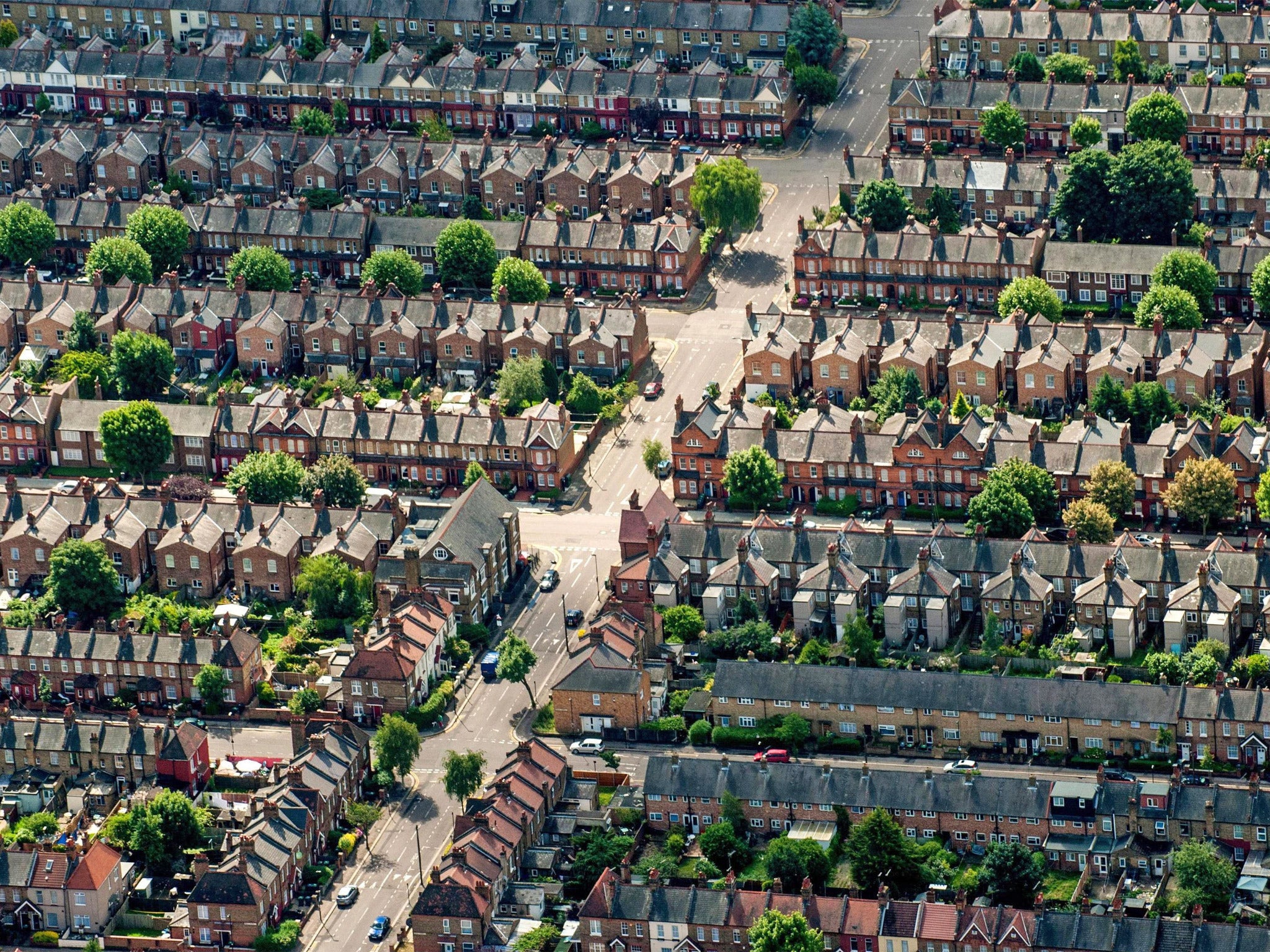 Houses on residential streets in Muswell Hill, north London