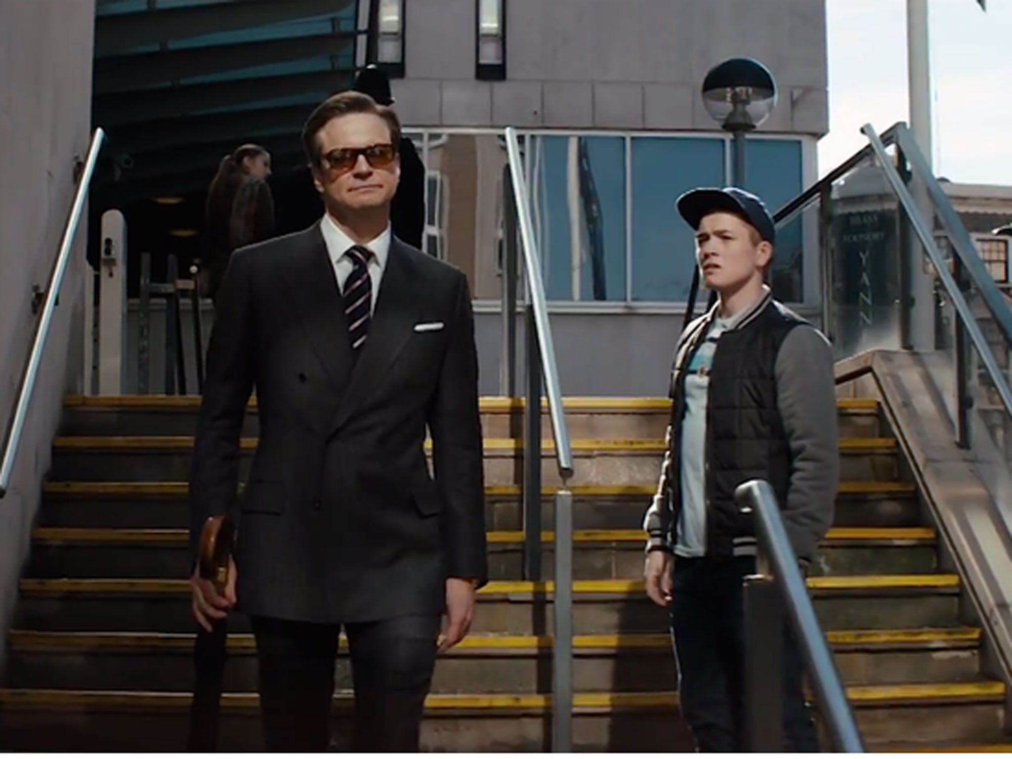 Colin Firth stars as MI6 agent Uncle Jack with Taron Egerton in Kingsman: The Secret Service
