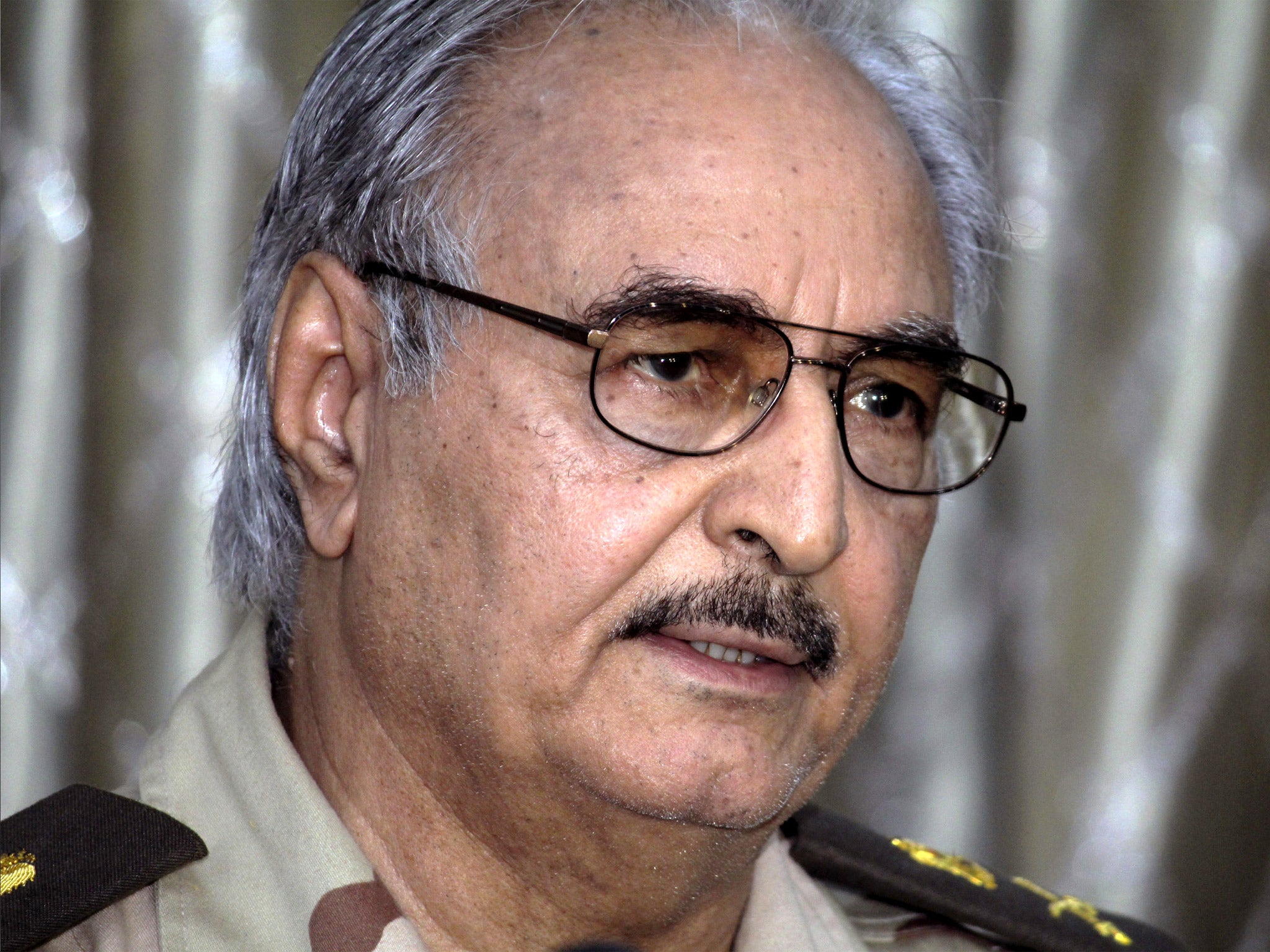 The rebel military commander Khalifa Hifter