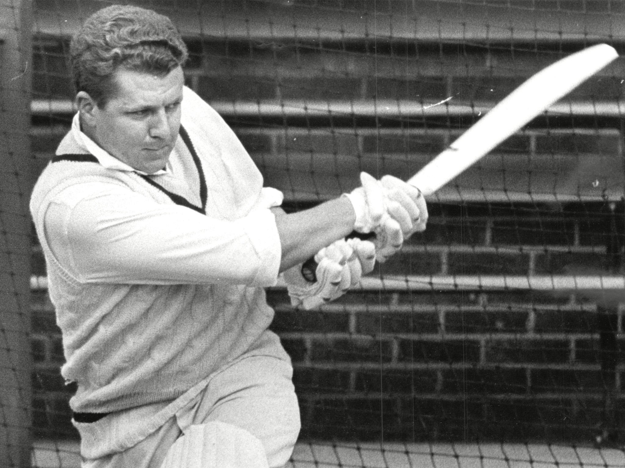 Sharpe in the nets in 1967: he scored 22,530 runs in his career