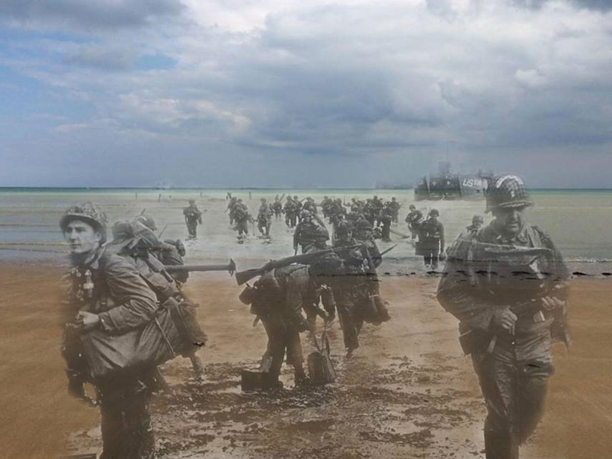 Landing Day: Special engineer brigade landing on Omaha beach D-Day afternoon 1944 – 2014