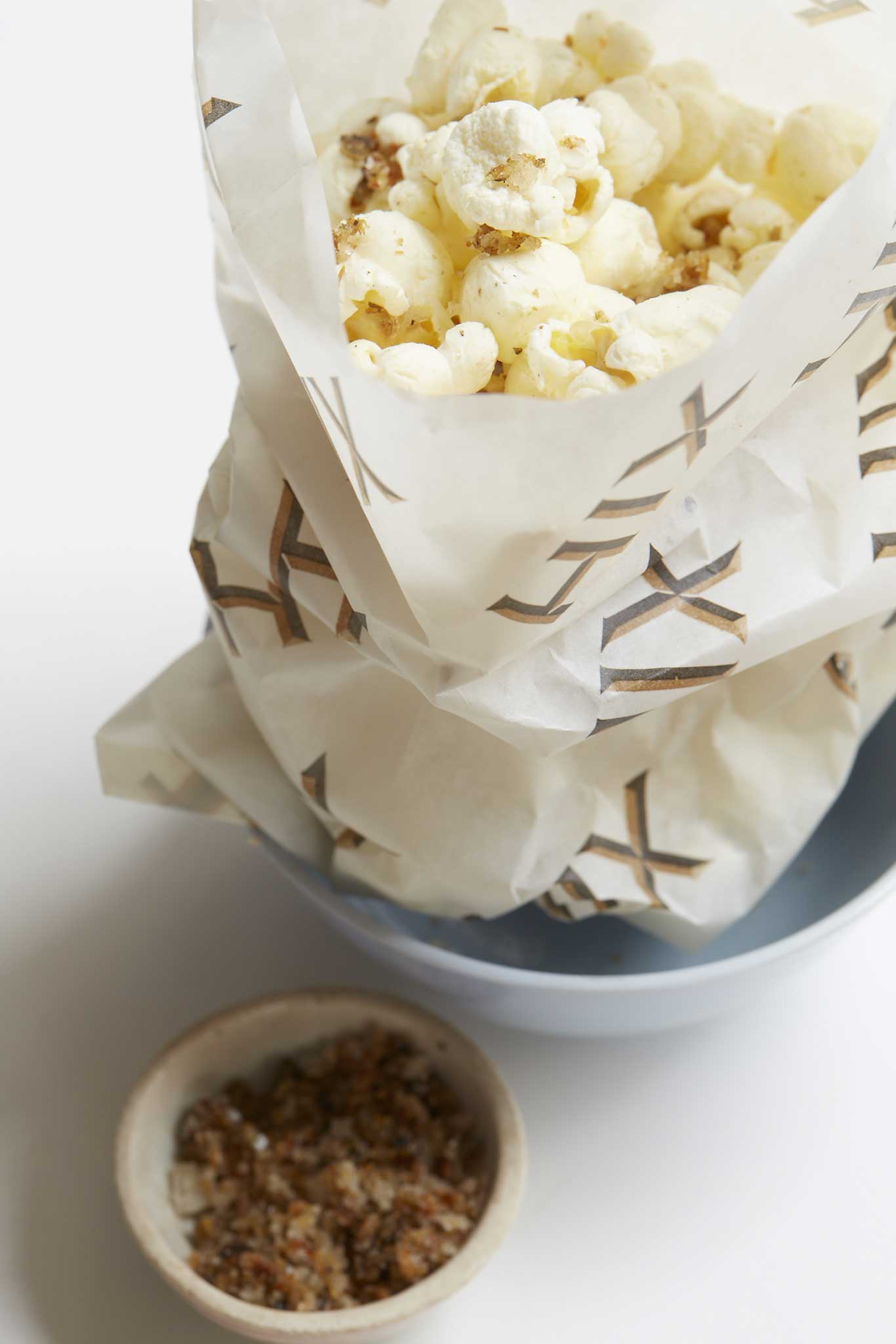 Add smoked salmon skin to popcorn for a sophisticated home-movie treat