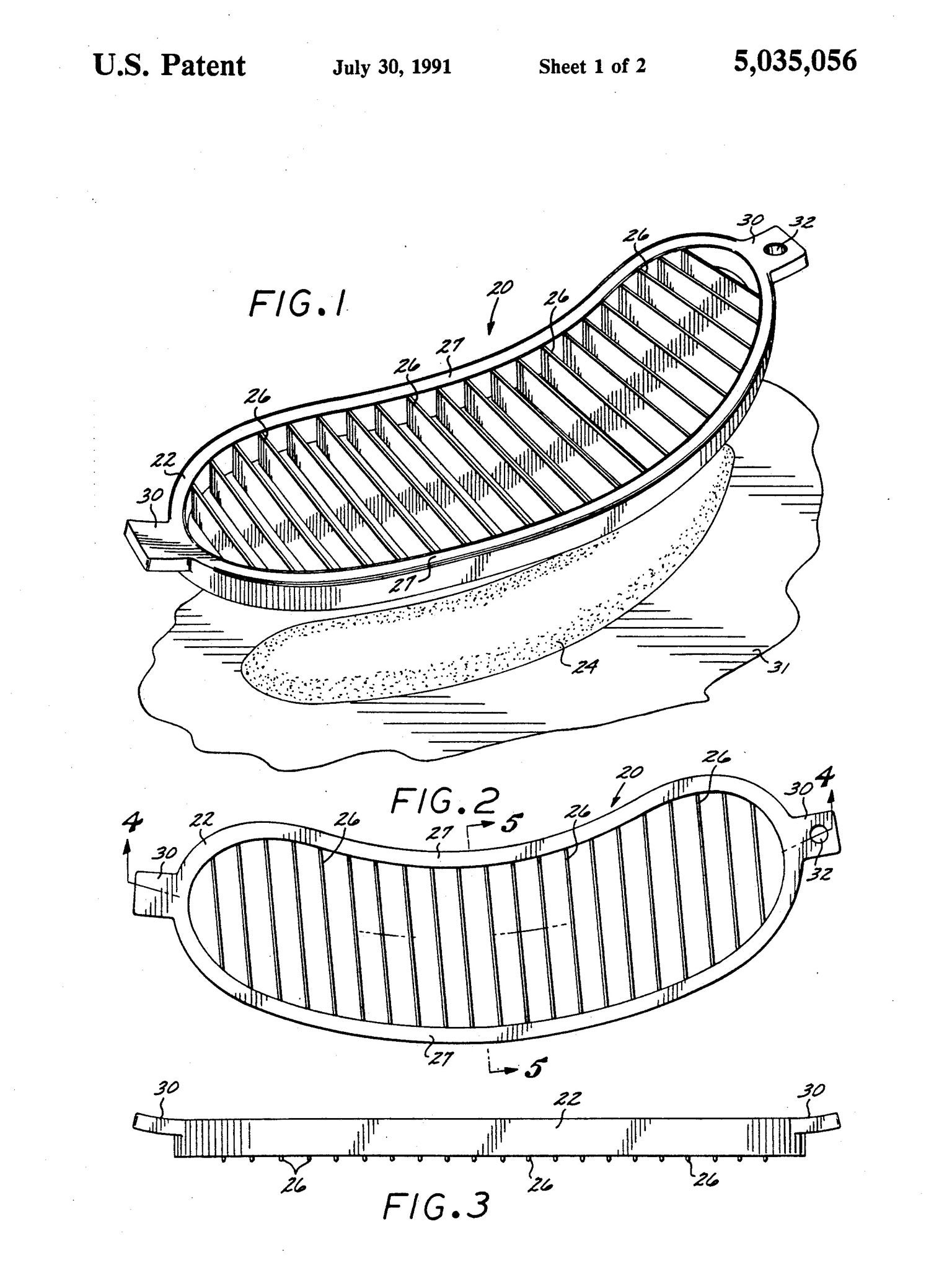 The banana slicer's patent describes it as a 'tool which has a frame circumscribing an area into which a typical banana readily fits'