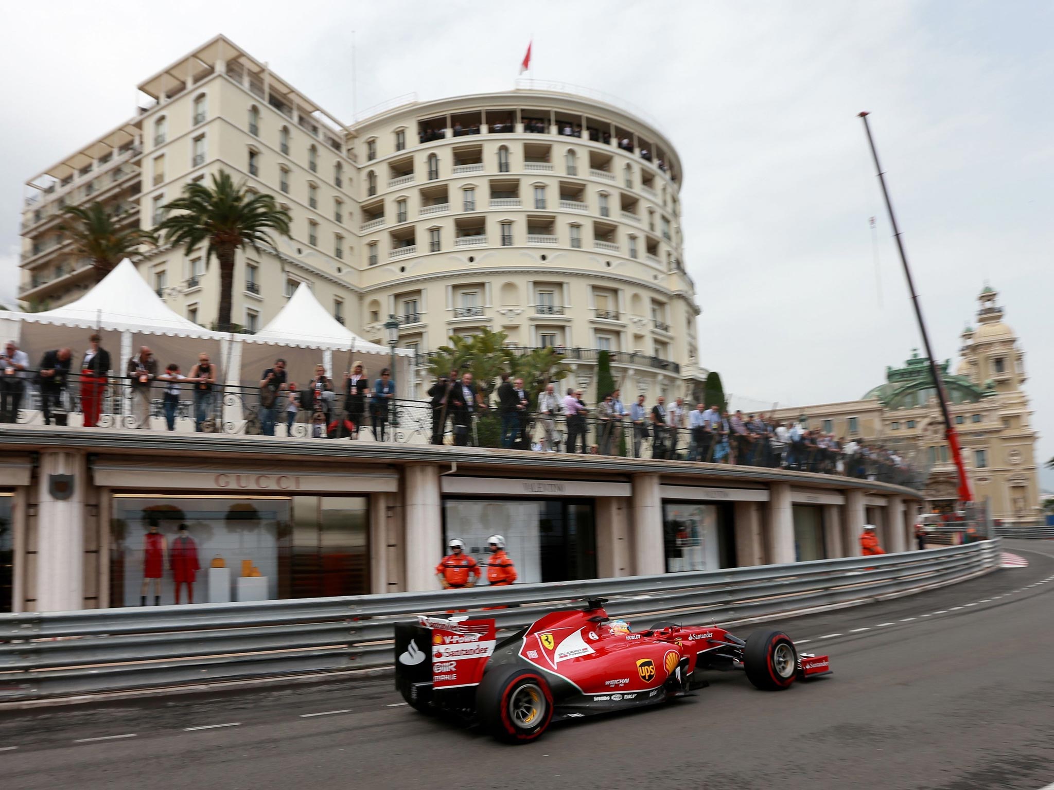Fernando Alonso set the fastest practice time in Monaco yesterday