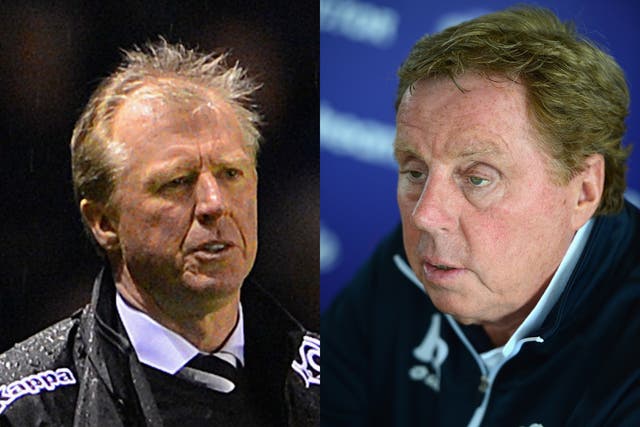 Derby manager Steve McClaren and QPR manager Harry Redknapp