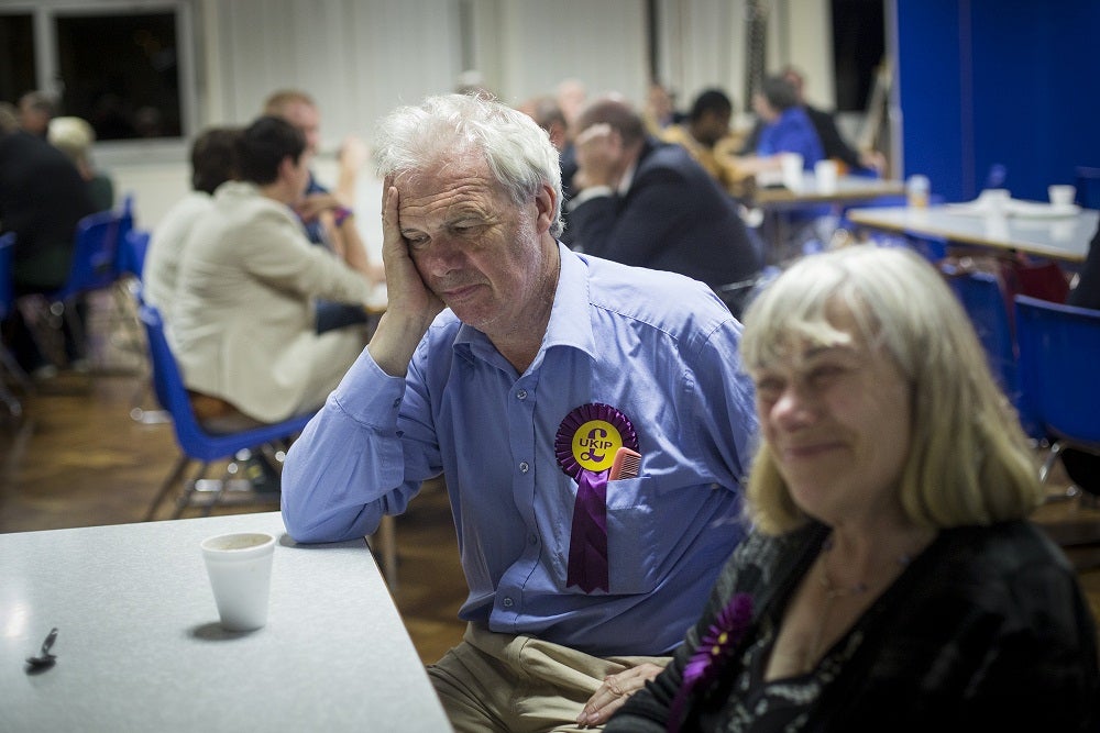 Ukip members wait for results of local election in Croydon