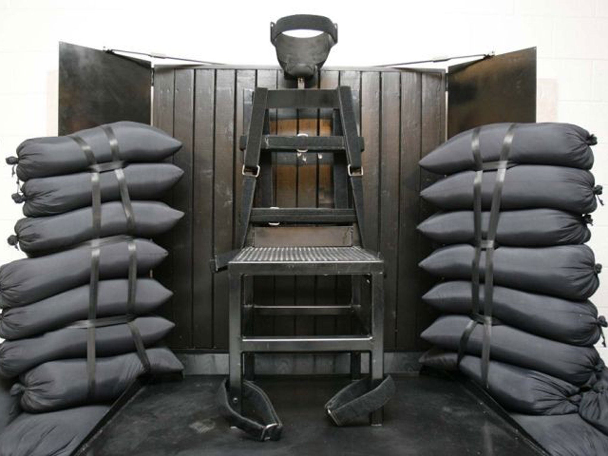 The firing squad execution chamber at the Utah State Prison in Draper, pictured in 2010. In the wake of a bungled execution in Oklahoma last month, a Utah lawmaker wants to resurrect firing squads as a method of execution in his state