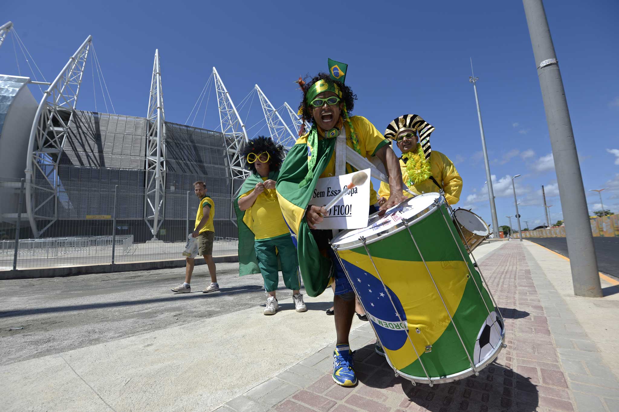 Brazil fans at the Castelao Stadium in Fortaleza in 2013 (AFP/Getty)