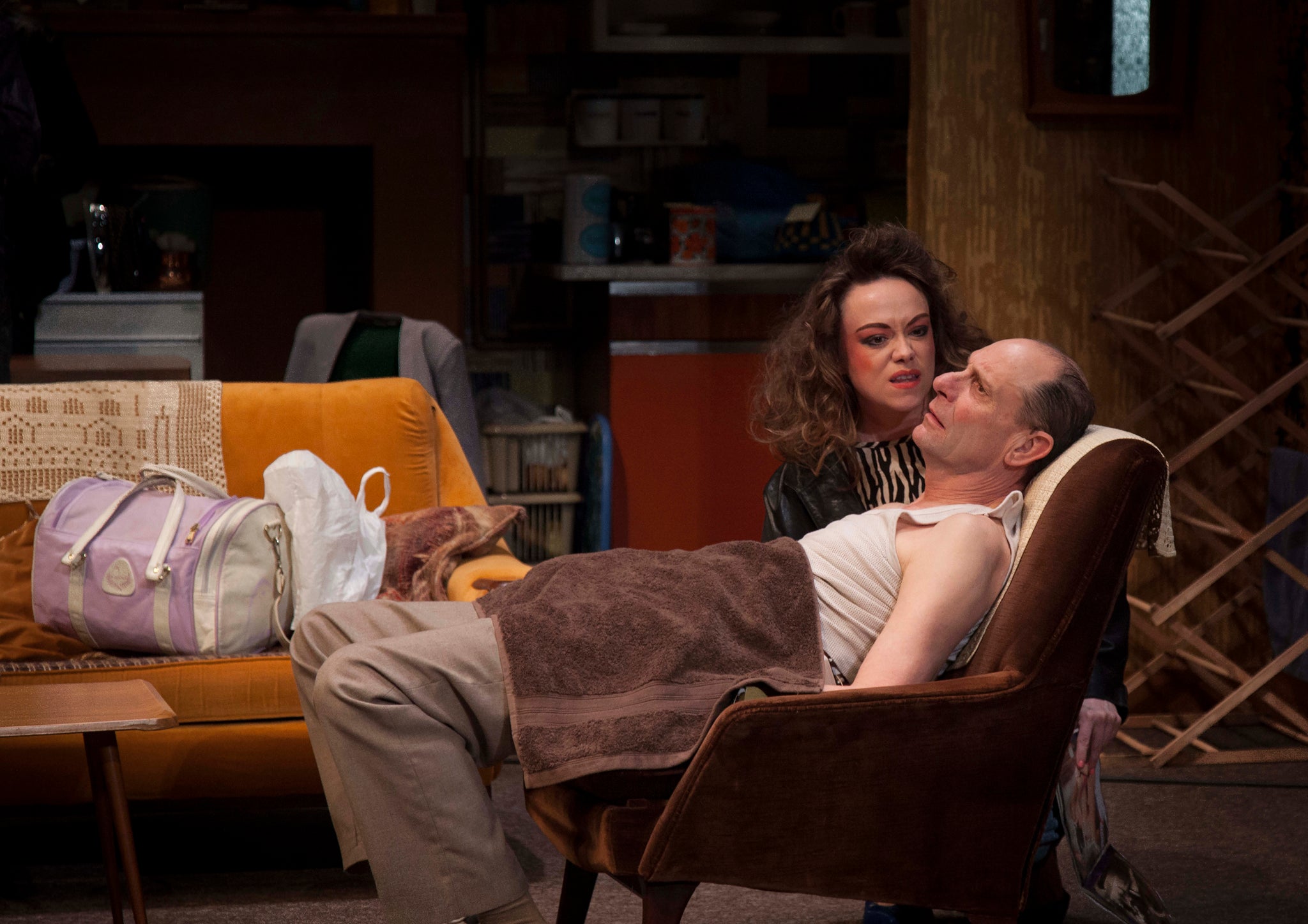 Sian Reese-Williams and Philip Martin Brown in Alan Bennett's 'Enjoy'
