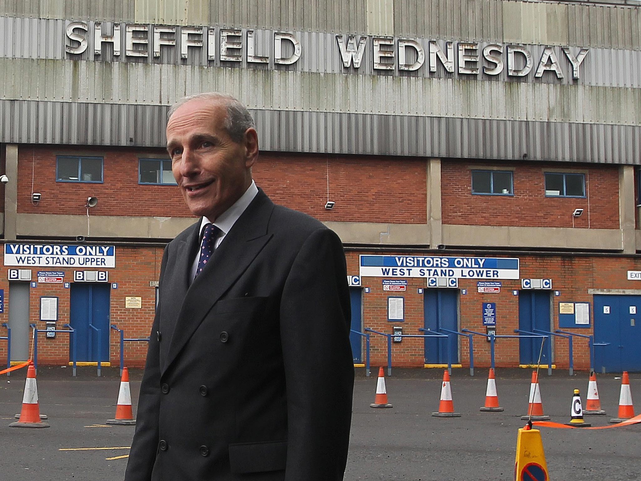 Coroner Lord Justice Goldring outside the
Hillsborough stadium in Sheffield