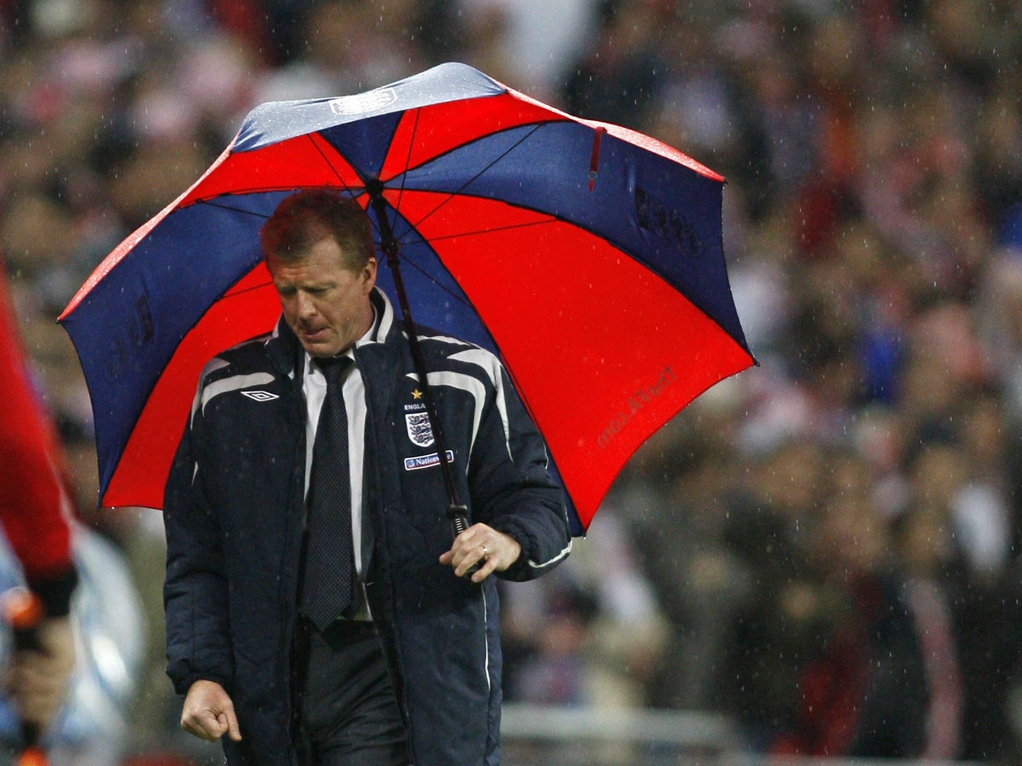 Steve McClaren suffers the worst day of his career at Wembley in November 2007
