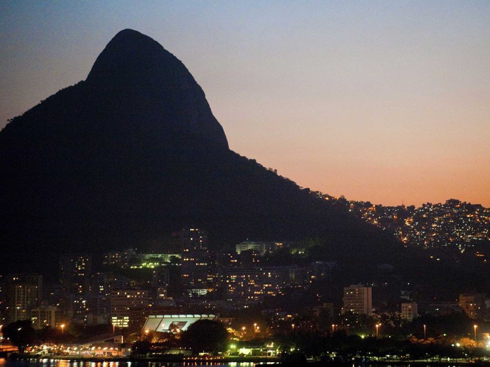 The sun sets over Rio