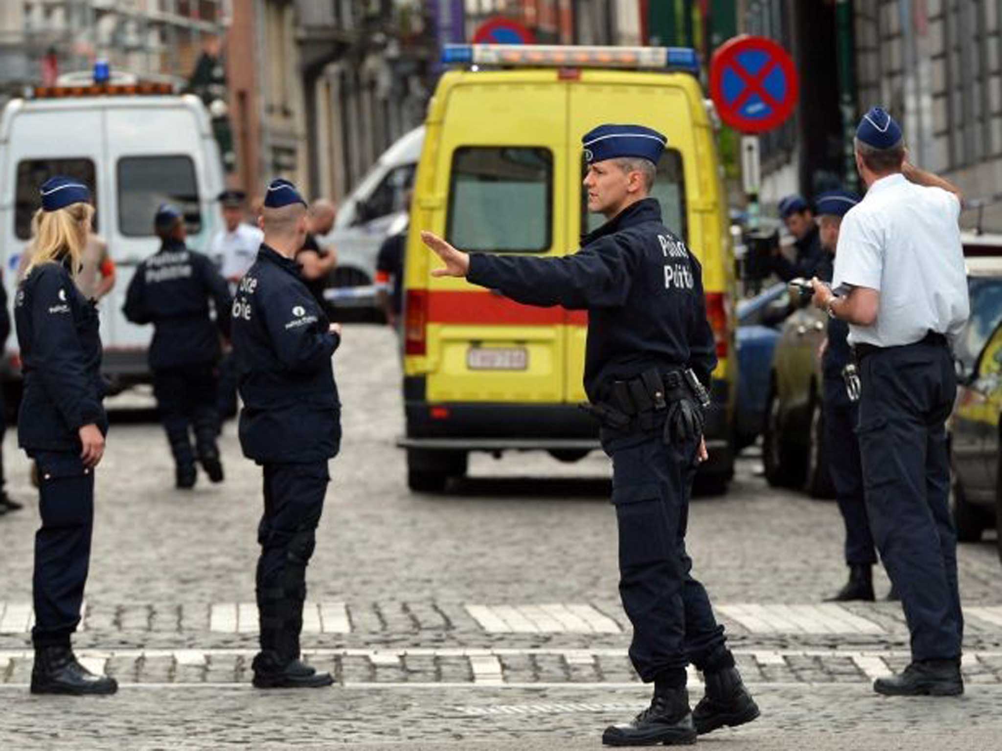 Streets in the historic centre of Brussels were cordoned off