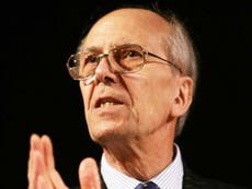 Norman Tebbit eats 'humble pie' after visit to food bank