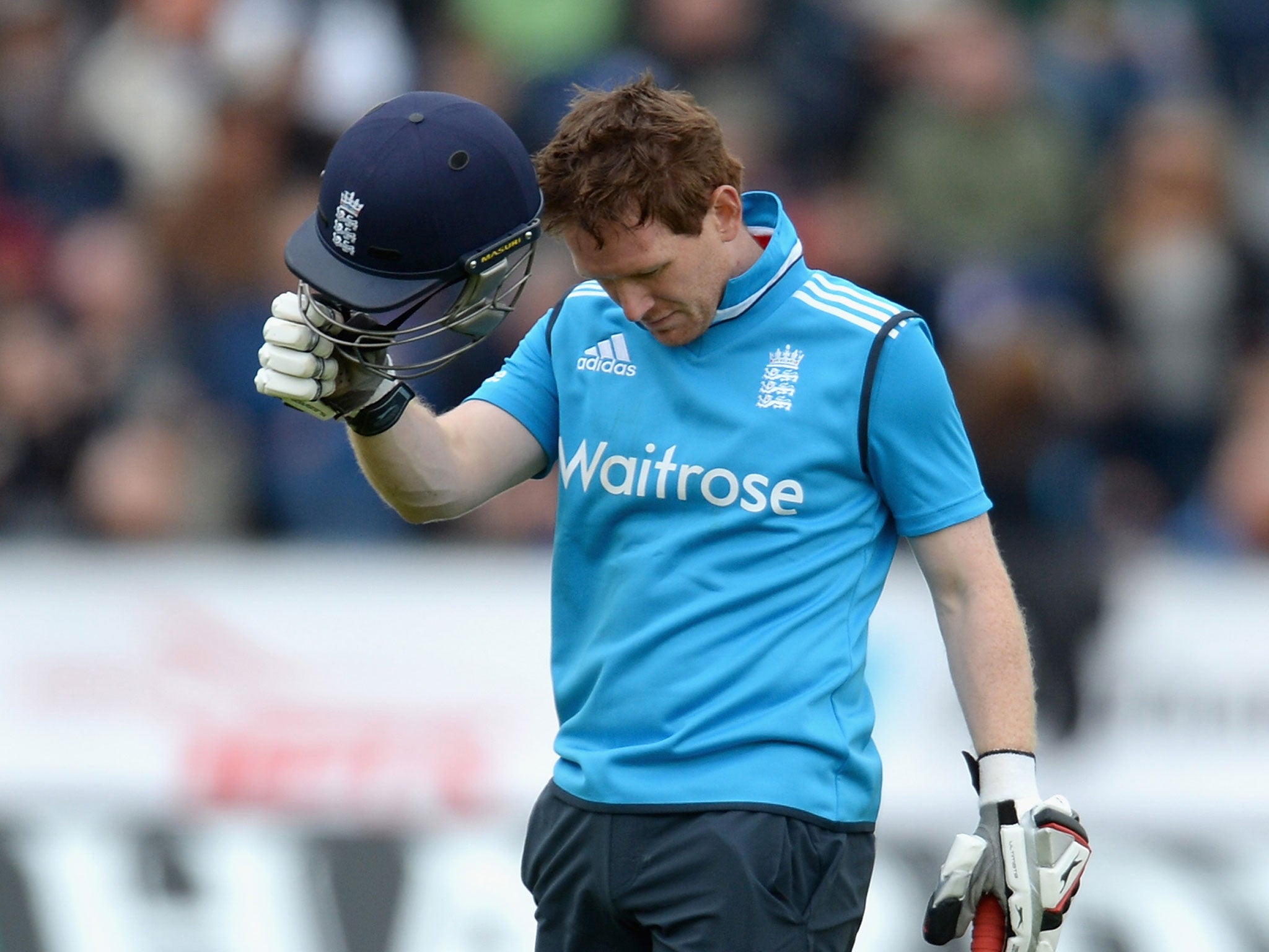 Eoin Morgan top-scored for England with 40 runs in the defeat