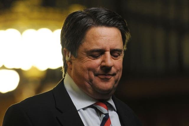 A dejected Nick Griffin concedes defeat at the Euro parliament elections in Manchester