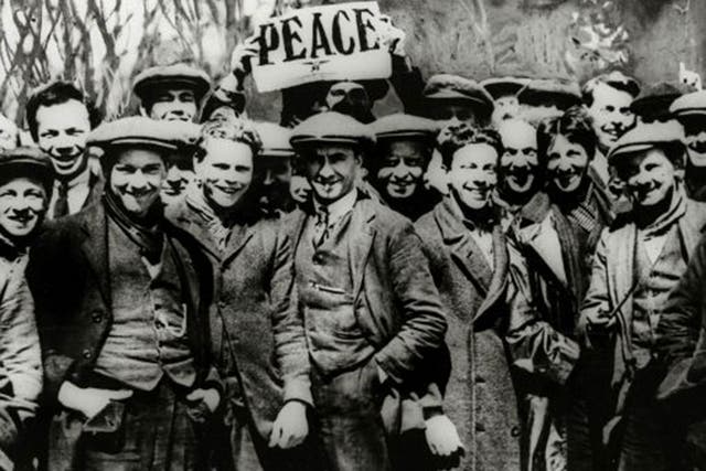 Conscientious objectors at a protest on Dartmoor in 1917