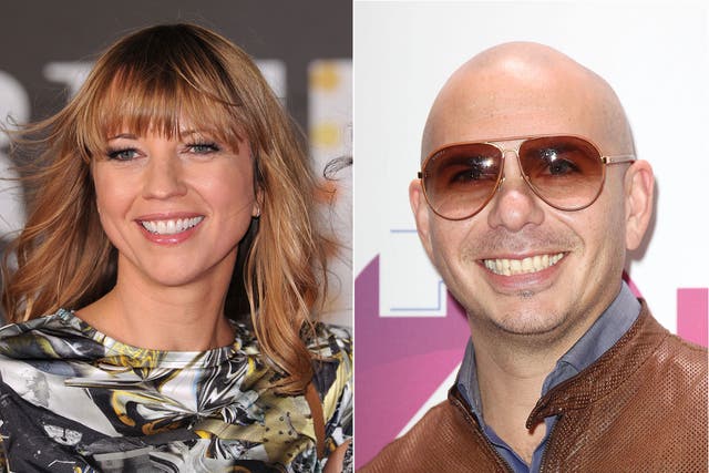 DJ Sara Cox, left, said of Pitbull: "(He) makes my soul weep with the way he sings about women. I couldn’t bear playing that"