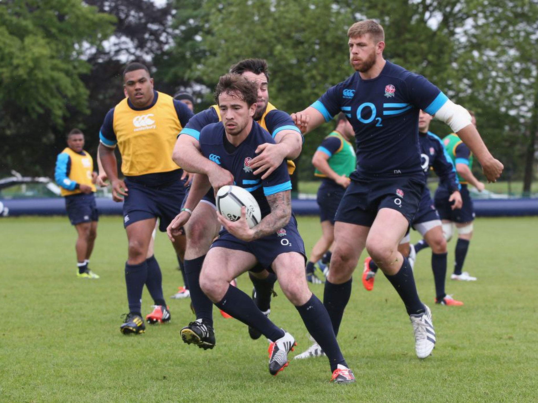 Danny Cipriani during England’s training session at the Lensbury Club in Teddington