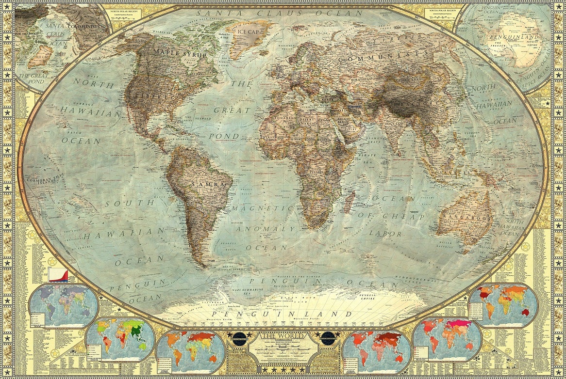 World map took over four months to create